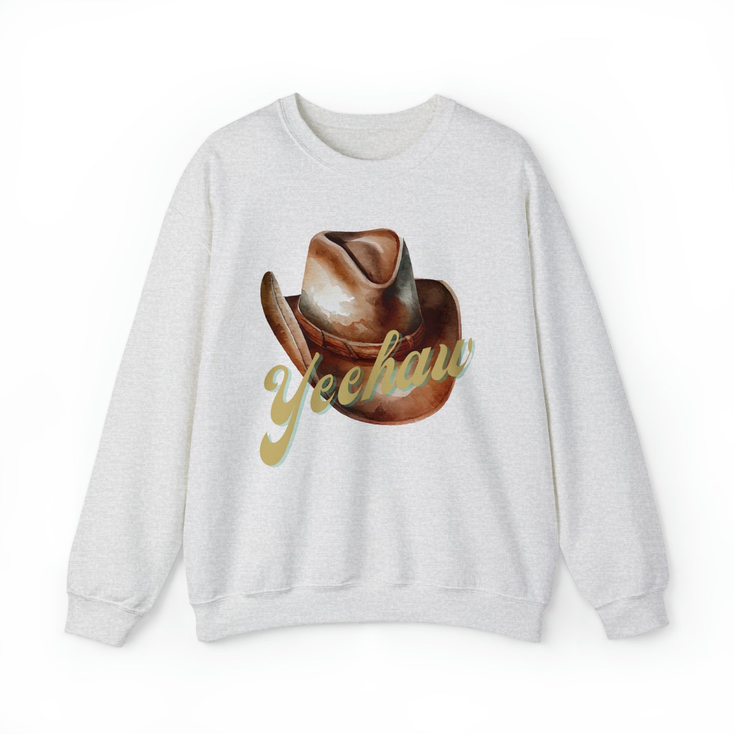 Western Sweatshirt, Yeehaw Sweatshirt for Women, Crewneck Sweatshirt with Cowboy Hat