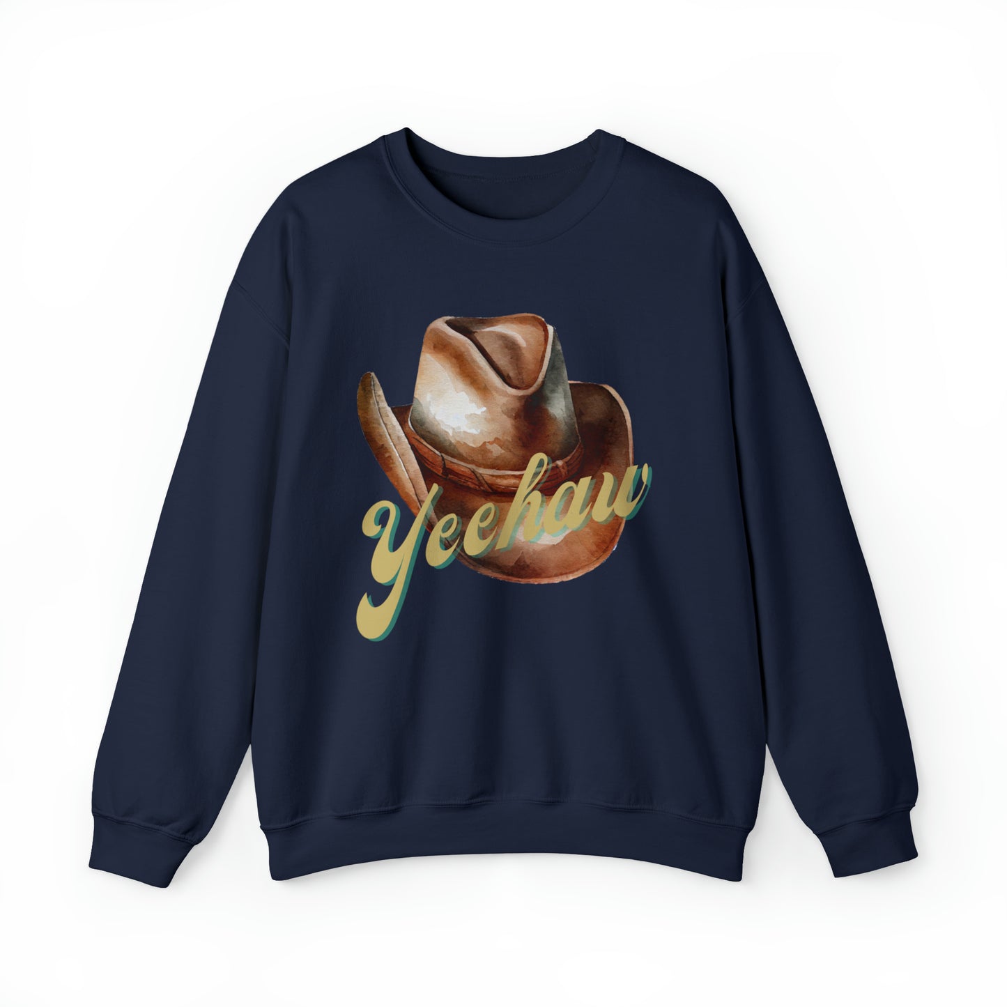 Western Sweatshirt, Yeehaw Sweatshirt for Women, Crewneck Sweatshirt with Cowboy Hat