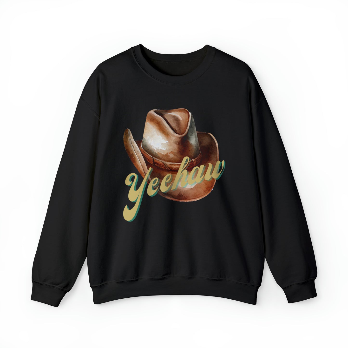 Western Sweatshirt, Yeehaw Sweatshirt for Women, Crewneck Sweatshirt with Cowboy Hat