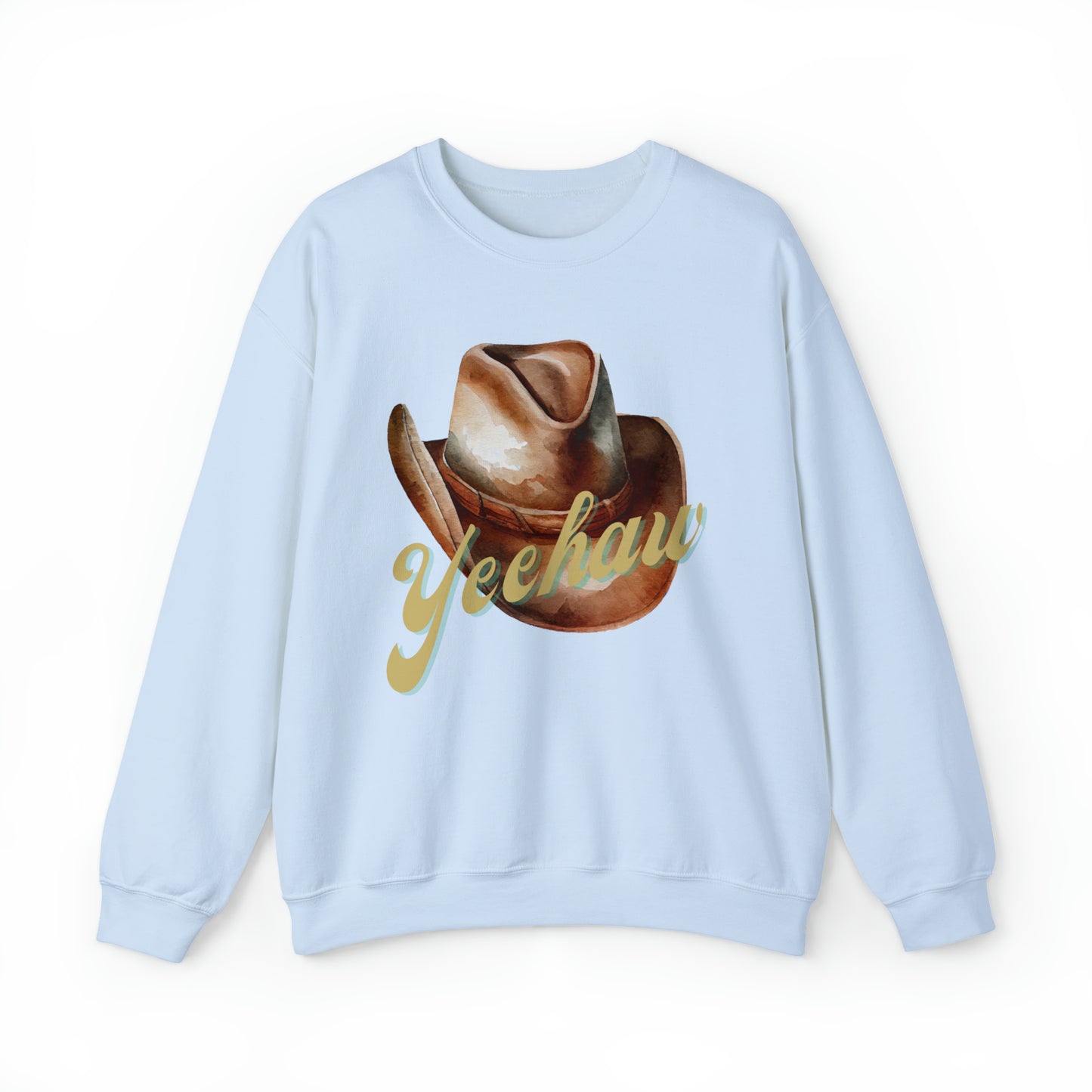 Western Sweatshirt, Yeehaw Sweatshirt for Women, Crewneck Sweatshirt with Cowboy Hat