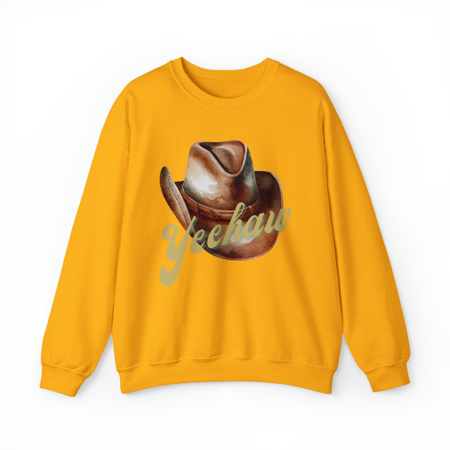 Western Sweatshirt, Yeehaw Sweatshirt for Women, Crewneck Sweatshirt with Cowboy Hat
