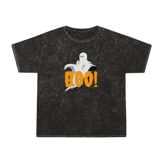 Halloween Ghost T-shirt  Unisex Mineral Wash Tee