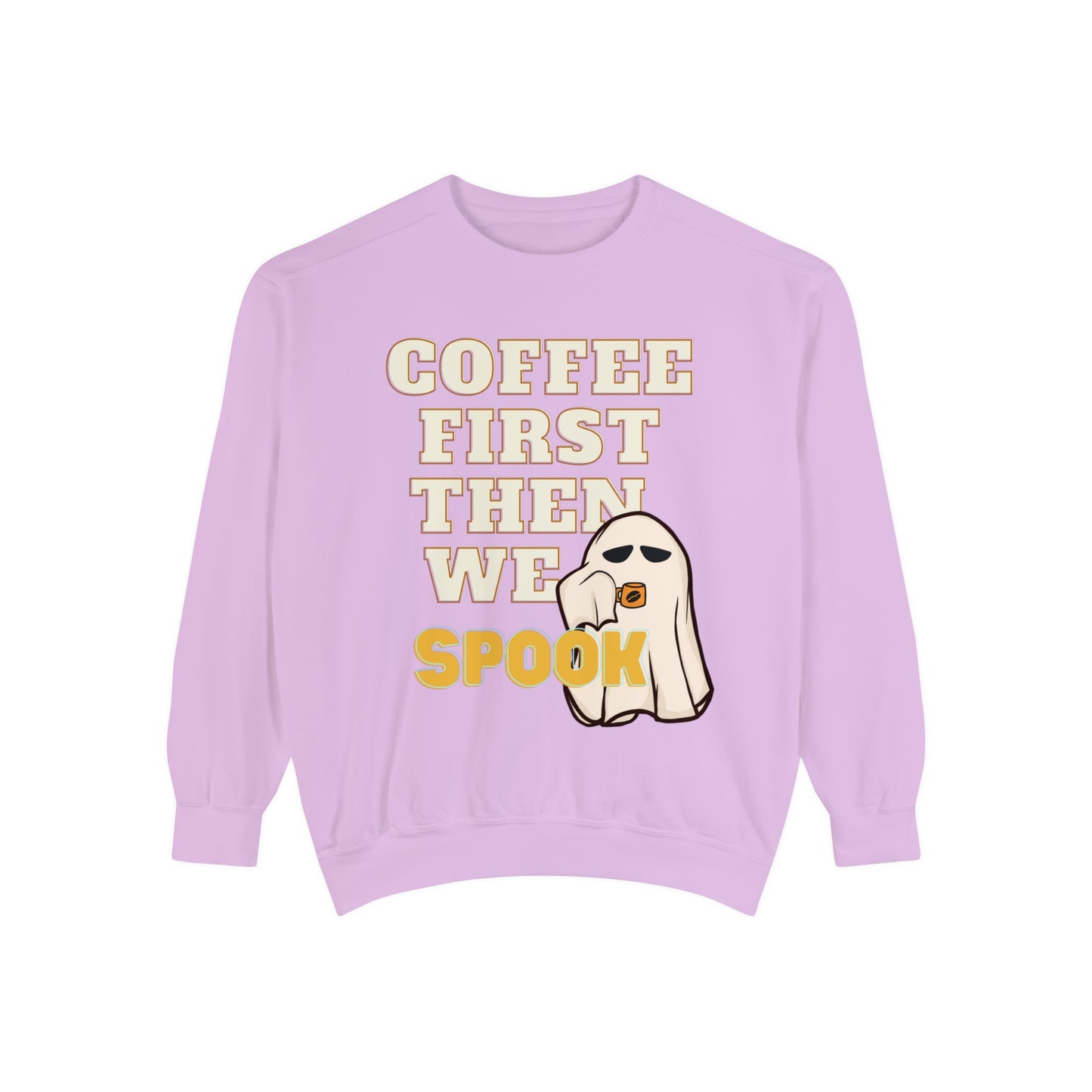 Coffee First Cute Ghost Sweatshirt