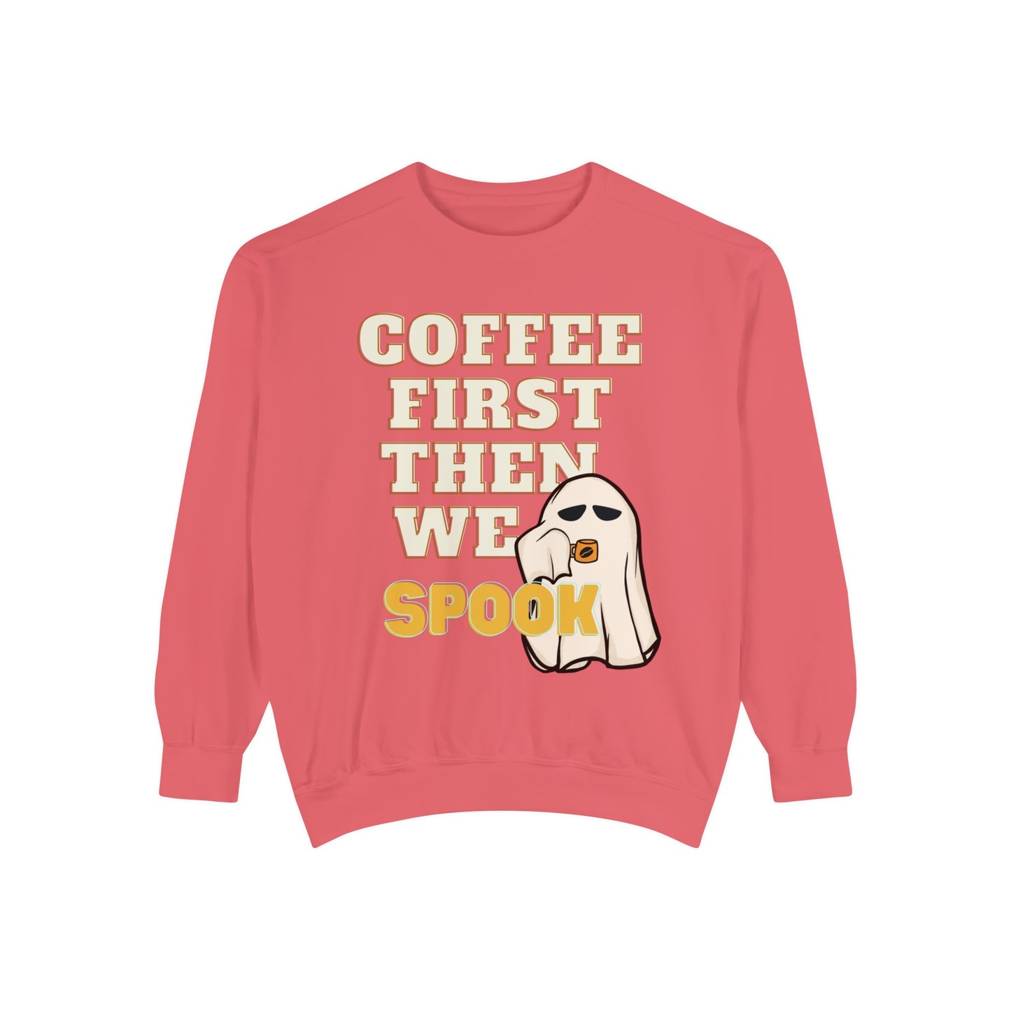 Coffee First Cute Ghost Sweatshirt