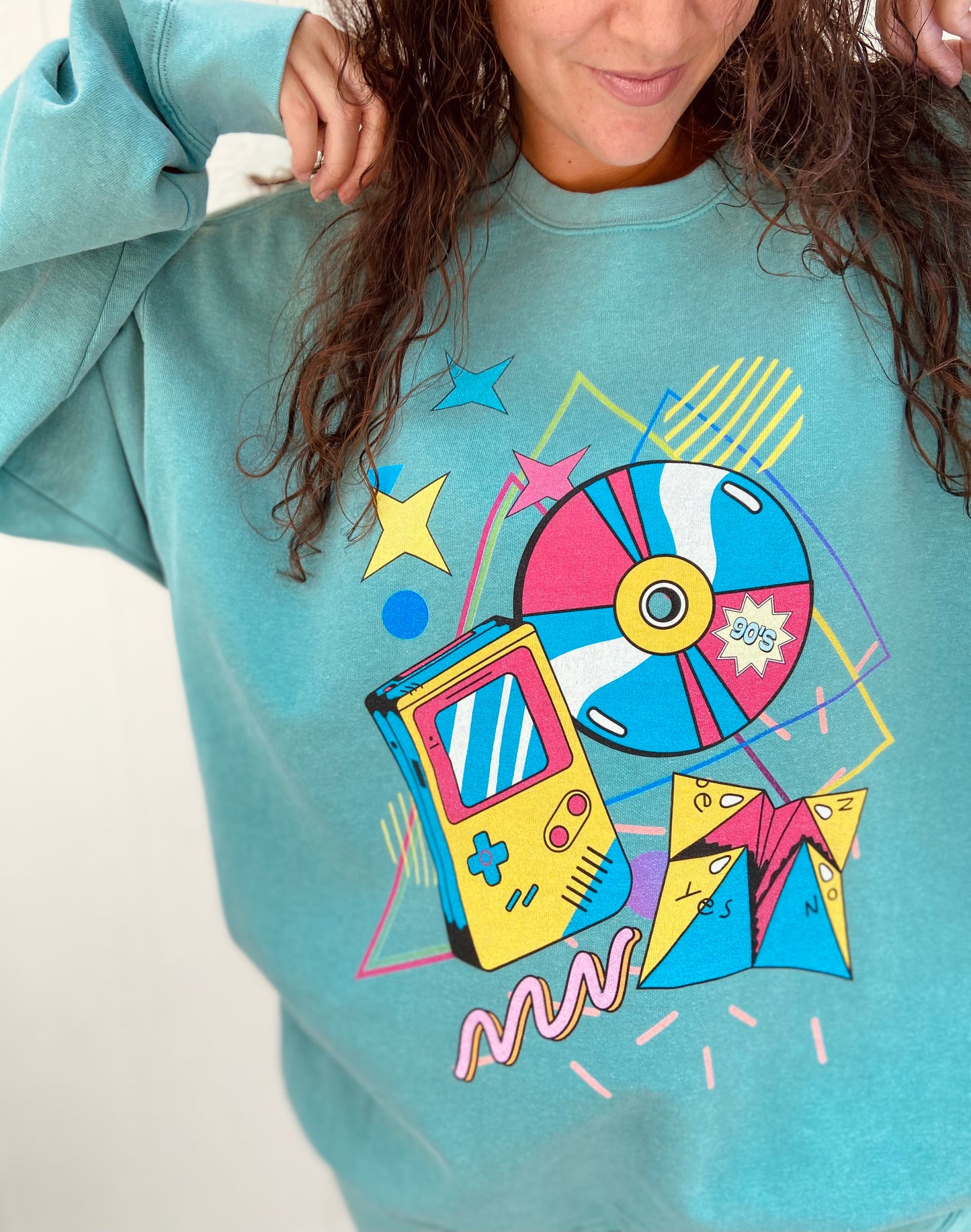 90's Nostalgia Unisex Tie-Dyed Sweatshirt