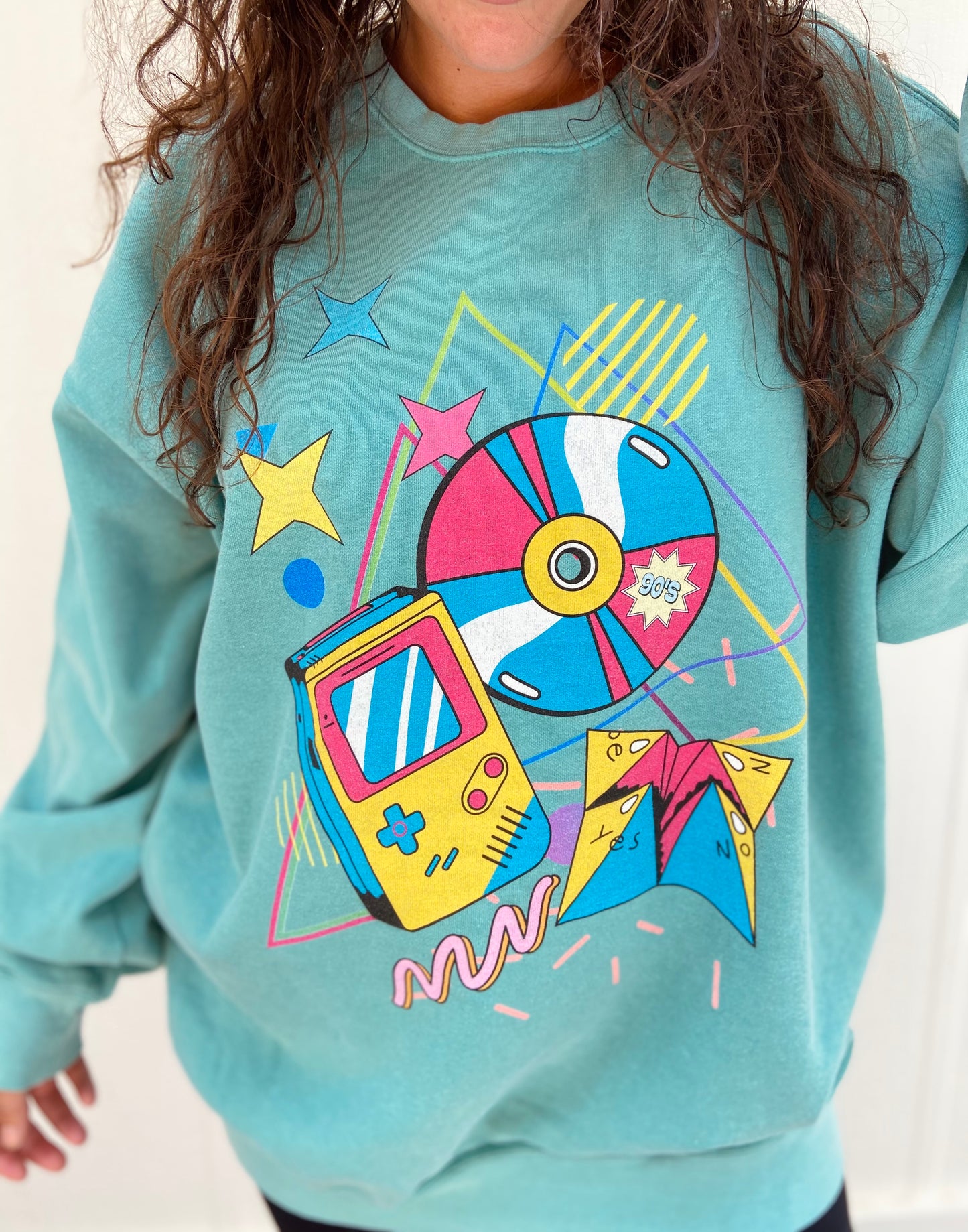 90's Nostalgia Unisex Tie-Dyed Sweatshirt