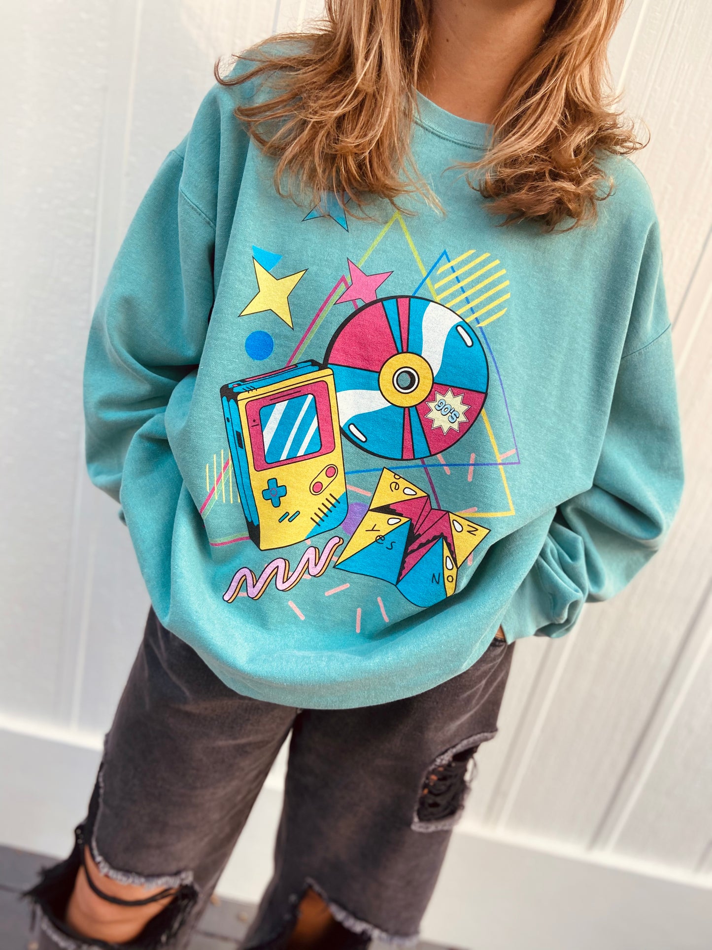 90's Nostalgia Unisex Tie-Dyed Sweatshirt